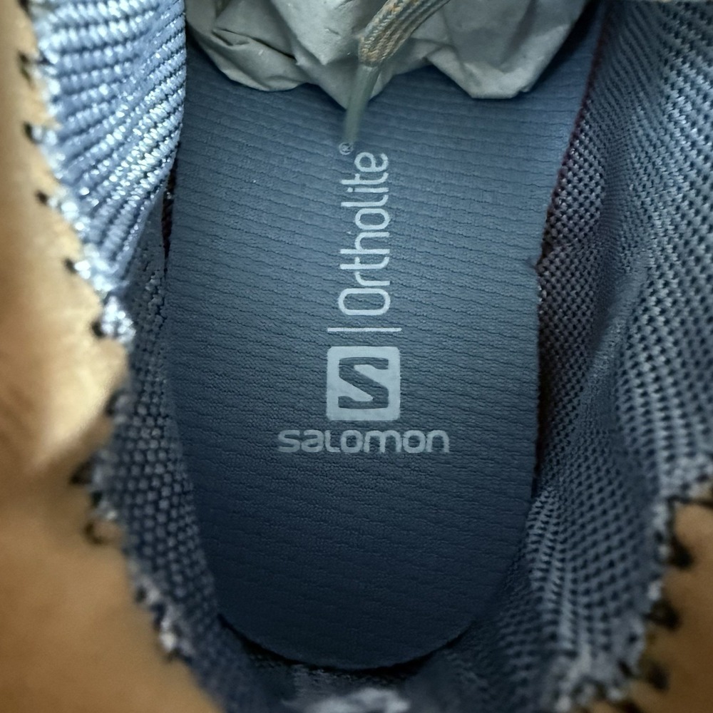 Salomon Hiking Boots Women's 7 Out Pulse Mid GTX Wrought Iron Ebony Orange Shoe - Picture 11 of 11